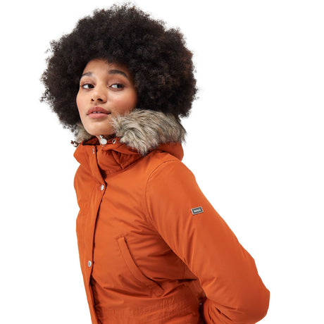 Regatta Women's Voltera Heated Parka Jacket Burnt Copper / X-Small-Burnt Copper / Small-Burnt Copper / Medium-Burnt Copper / Large-Burnt Copper / X-Large #- 53 Degrees North 