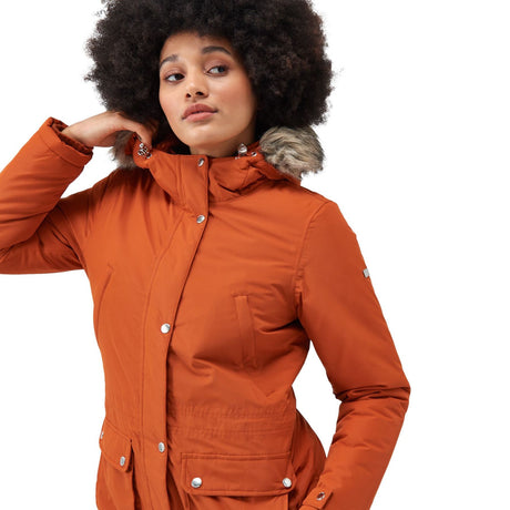 Regatta Women's Voltera Heated Parka Jacket Burnt Copper / X-Small-Burnt Copper / Small-Burnt Copper / Medium-Burnt Copper / Large-Burnt Copper / X-Large #- 53 Degrees North 