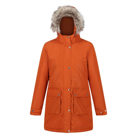 Regatta Women's Voltera Heated Parka Jacket Burnt Copper / X-Small-Burnt Copper / Small-Burnt Copper / Medium-Burnt Copper / Large-Burnt Copper / X-Large #- 53 Degrees North 