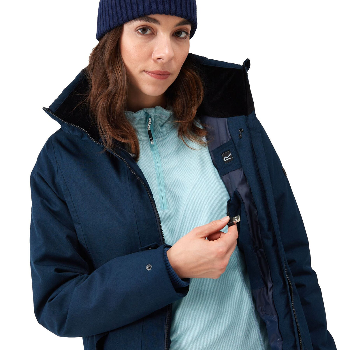 Regatta Women's Voltera Heated IV Jacket Navy / X-Small (UK 8)-Navy / Small (UK 10)-Navy / Medium (UK 12)-Navy / Large (UK 14)-Navy / X-Large (UK 16) #- 53 Degrees North 