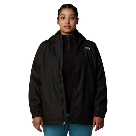 The North Face Women's Quest Plus Waterproof Jacket TNF Black/Foil Grey / 1X-TNF Black/Foil Grey / 2X-TNF Black/Foil Grey / 3X #- 53 Degrees North 