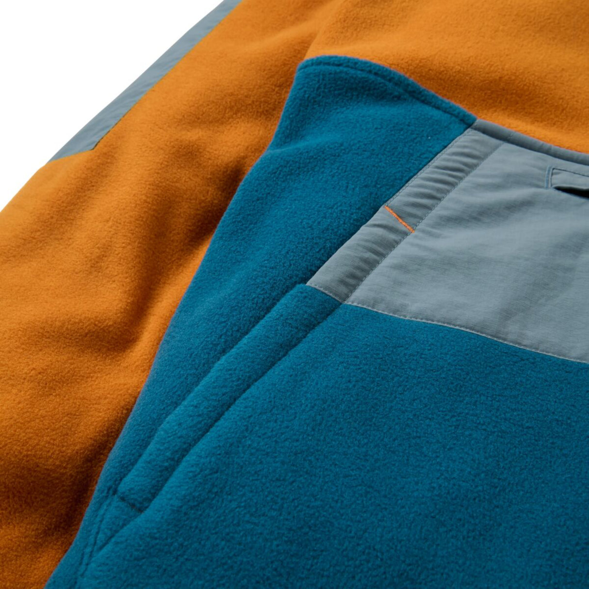 Passenger Men's Woodland 2.0 Hooded Half Zip Recycled Polar Fleece Retro Orange/Tidal Blue / Small-Retro Orange/Tidal Blue / Medium-Retro Orange/Tidal Blue / Large-Retro Orange/Tidal Blue / X-Large #- 53 Degrees North 