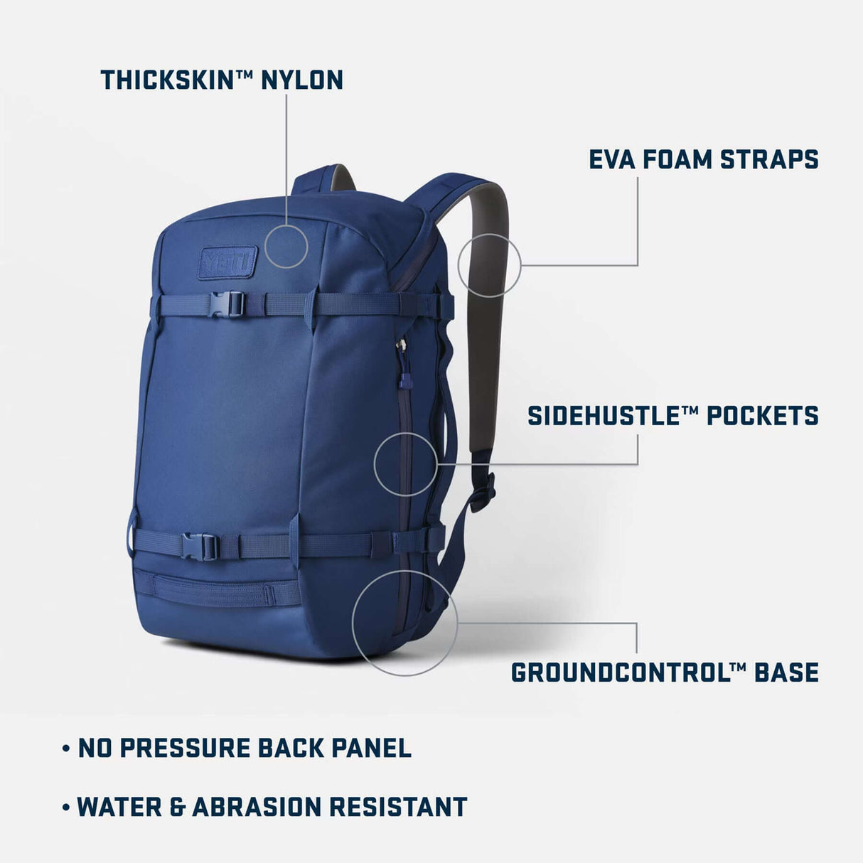 YETI Crossroads Backpack 22L Black-Sandstone Pink-Navy - 53 Degrees North 