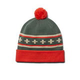 YETI Pom Beanie Green/Orange-White/Orange - 53 Degrees North 