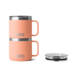 YETI Rambler 14 oz (414 ml) Stackable Mug Tropical Pink-Big Sky Blue-Ultramarine-Lowcountry Peach-Rescue Red - 53 Degrees North 