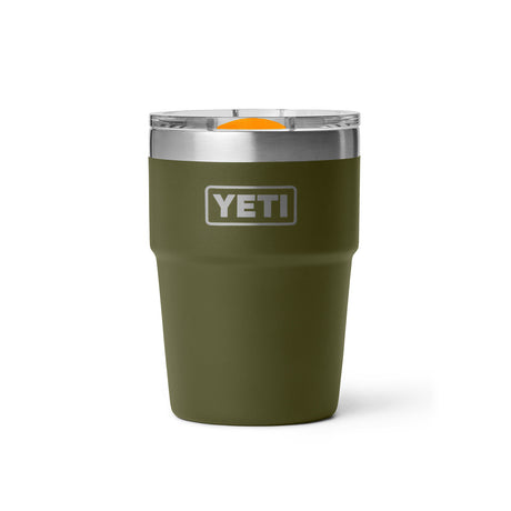 YETI Rambler 16 oz (473 ml) Stackable Cup Olive/King Crab Orange - 53 Degrees North