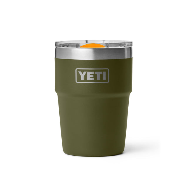 YETI Rambler 16 oz (473 ml) Stackable Cup Olive/King Crab Orange - 53 Degrees North