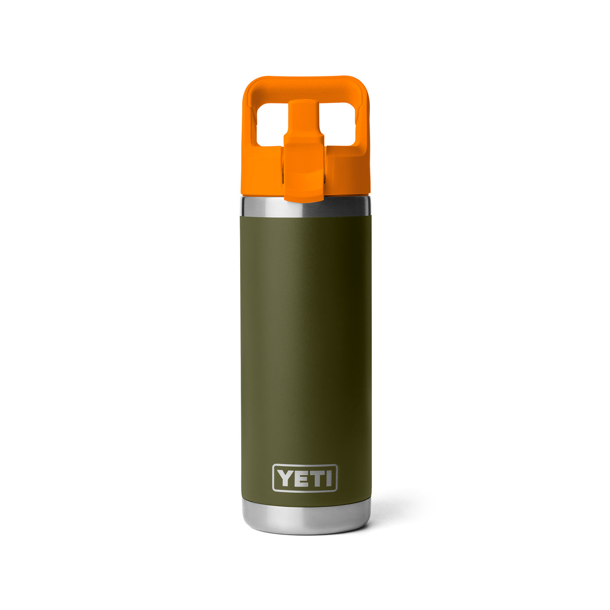 YETI Rambler 18 oz (532 ml) Straw Bottle Olive/King Crab Orange - 53 Degrees North