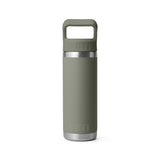 YETI Rambler 18 oz (532 ml) Straw Bottle Olive/King Crab Orange - 53 Degrees North