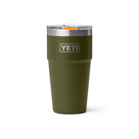 YETI Rambler 20 oz (591 ml) Stackable Cup Olive/King Crab Orange - 53 Degrees North