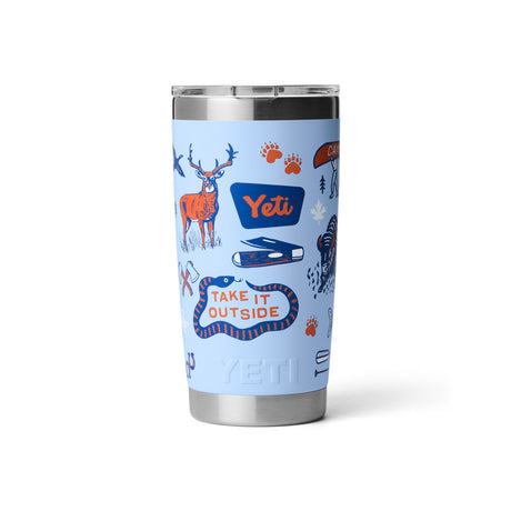 YETI Rambler 20 oz (591 ml) Tumbler Big Sky Summer Camp-Cape Taupe Summer Camp-Sea View-Red Bull Night Sky Navy-Royal Blue - 53 Degrees North 