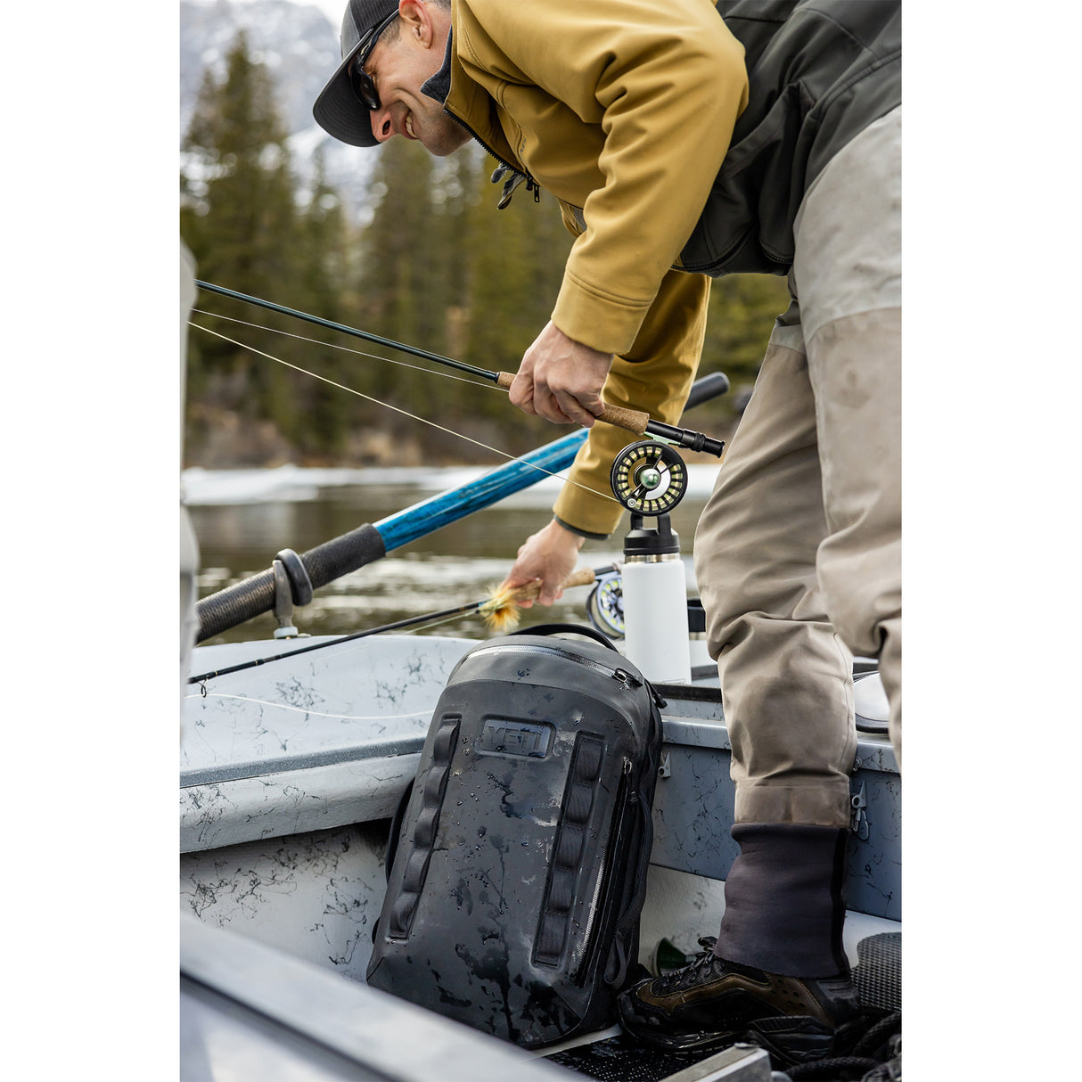 YETI Rambler 26 oz (760 ml) Bottle with Chug Cap Venom-Ridgeline-Rescue Red-White-Black - 53 Degrees North 