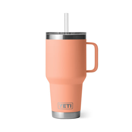 YETI Rambler 35 oz (994 ml) Mug with Straw Lid Ridgeline-Moon Dust-Tropical Pink-Firefly Yellow-Lowcountry Peach - 53 Degrees North 