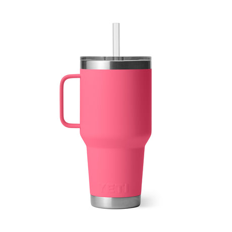 YETI Rambler 35 oz (994 ml) Mug with Straw Lid Ridgeline-Moon Dust-Tropical Pink-Firefly Yellow-Lowcountry Peach - 53 Degrees North 