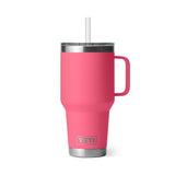 YETI Rambler 35 oz (994 ml) Mug with Straw Lid Ridgeline-Moon Dust-Tropical Pink-Firefly Yellow-Lowcountry Peach - 53 Degrees North 