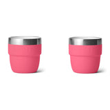 YETI Rambler 4 oz (144 ml) Stackable Espresso Cup - 2 Pack Navy-Tropical Pink-White-Wild Vine Red-Rescue Red - 53 Degrees North 