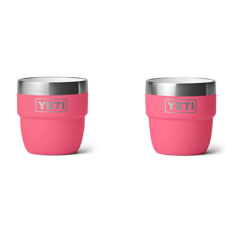 YETI Rambler 4 oz (144 ml) Stackable Espresso Cup - 2 Pack Navy-Tropical Pink-White-Wild Vine Red-Rescue Red - 53 Degrees North 