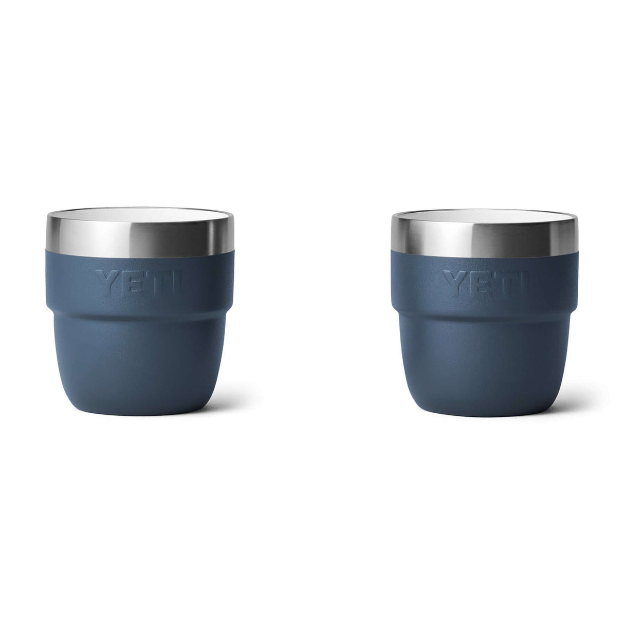 YETI Rambler 4 oz (144 ml) Stackable Espresso Cup - 2 Pack Navy-Tropical Pink-White-Wild Vine Red-Rescue Red - 53 Degrees North 