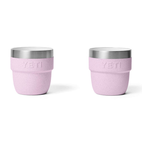 YETI Rambler 4 oz (144 ml) Stackable Espresso Cup - 2 Pack Cherry Blossom-Navy-Tropical Pink-White-Rescue Red - 53 Degrees North 