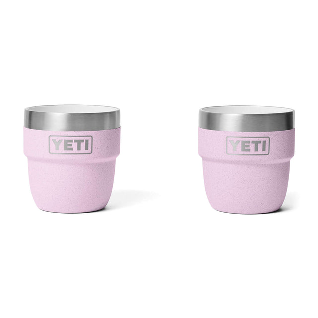 YETI Rambler 4 oz (144 ml) Stackable Espresso Cup - 2 Pack Cherry Blossom-Navy-Tropical Pink-White-Rescue Red - 53 Degrees North 