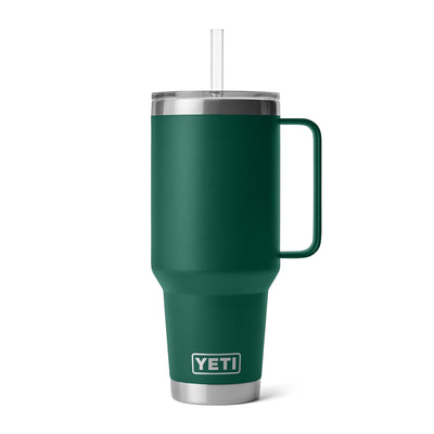 YETI Rambler 42oz (1242 ml) Straw Mug Black Forest Green-Tropical Pink-Big Sky Blue-Moonstone/Red Quartz-Sandstone Pink - 53 Degrees North 
