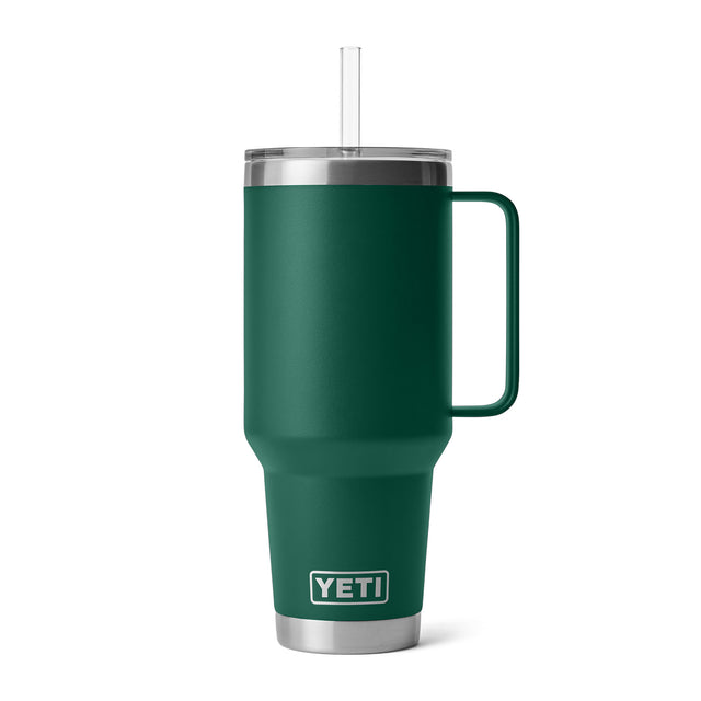 YETI Rambler 42oz (1242 ml) Straw Mug Black Forest Green-Tropical Pink-Big Sky Blue-Moonstone/Red Quartz-Sandstone Pink - 53 Degrees North 