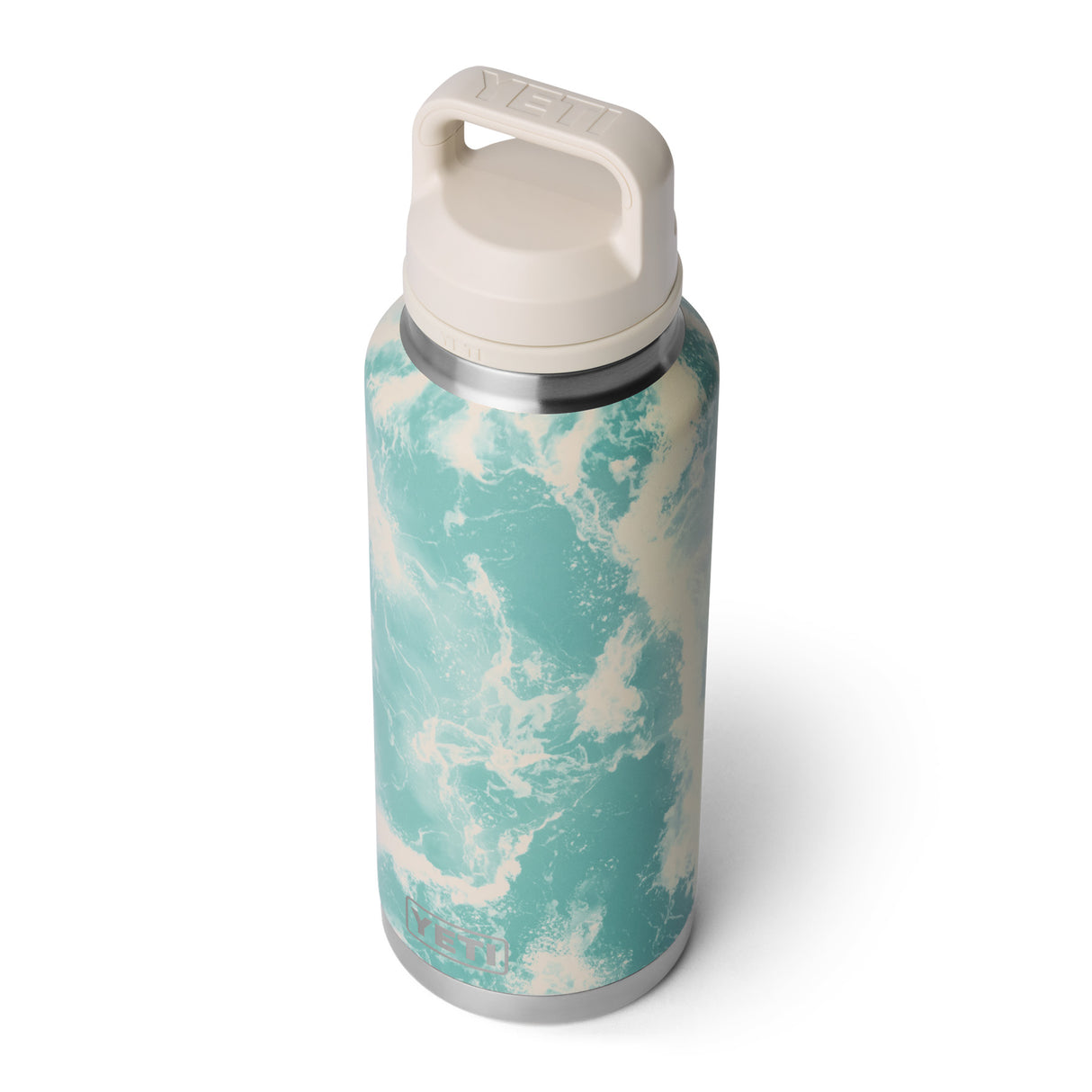 YETI Rambler 46 oz (1.4 L) Bottle with Chug Cap Sea View-Ridgeline-Rescue Red-Navy - 53 Degrees North 