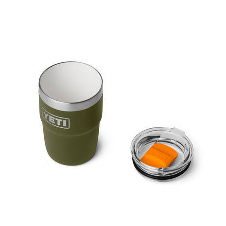 YETI Rambler 8 oz (237 ml) Ceramic Lined Stackable Cup Olive/King Crab Orange - 53 Degrees North