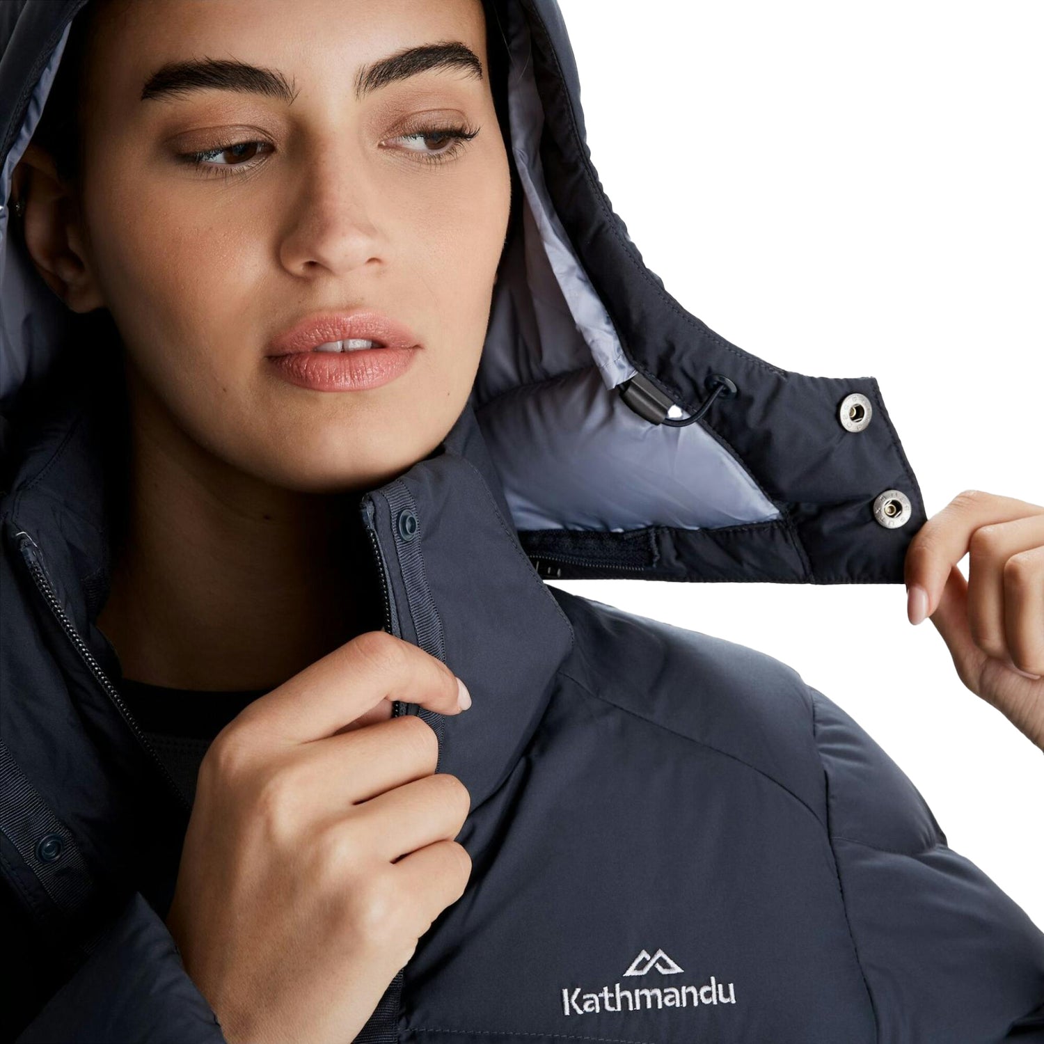 Kathmandu Women's Winterburn Longline Down Coat Taupe / X-Small-Taupe / Small-Taupe / Medium-Taupe / Large-Taupe / X-Large #- 53 Degrees North 