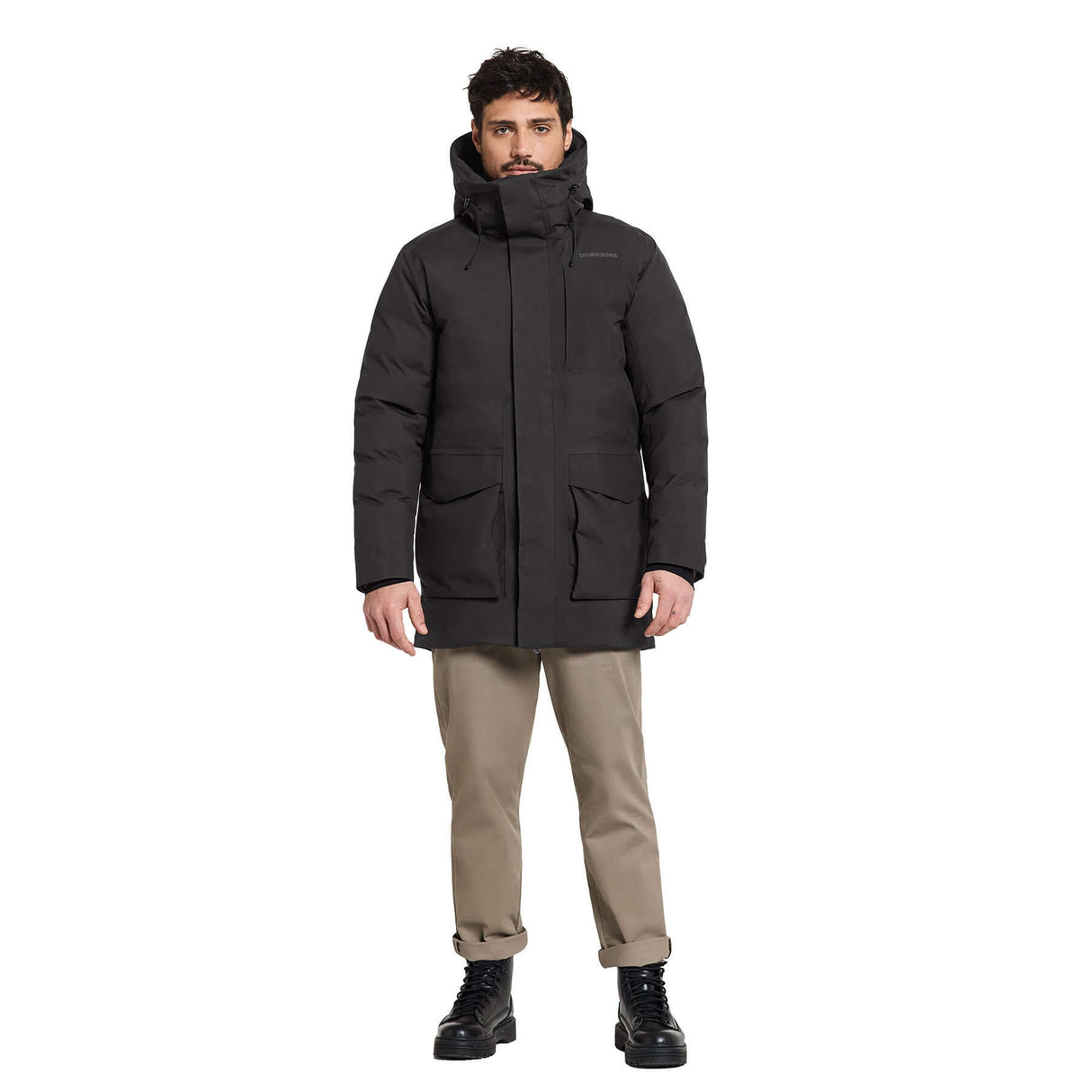 Didriksons Men's Akilles Parka Black / Small-Black / Medium-Black / Large-Black / X-Large-Black / XX-Large #- 53 Degrees North 
