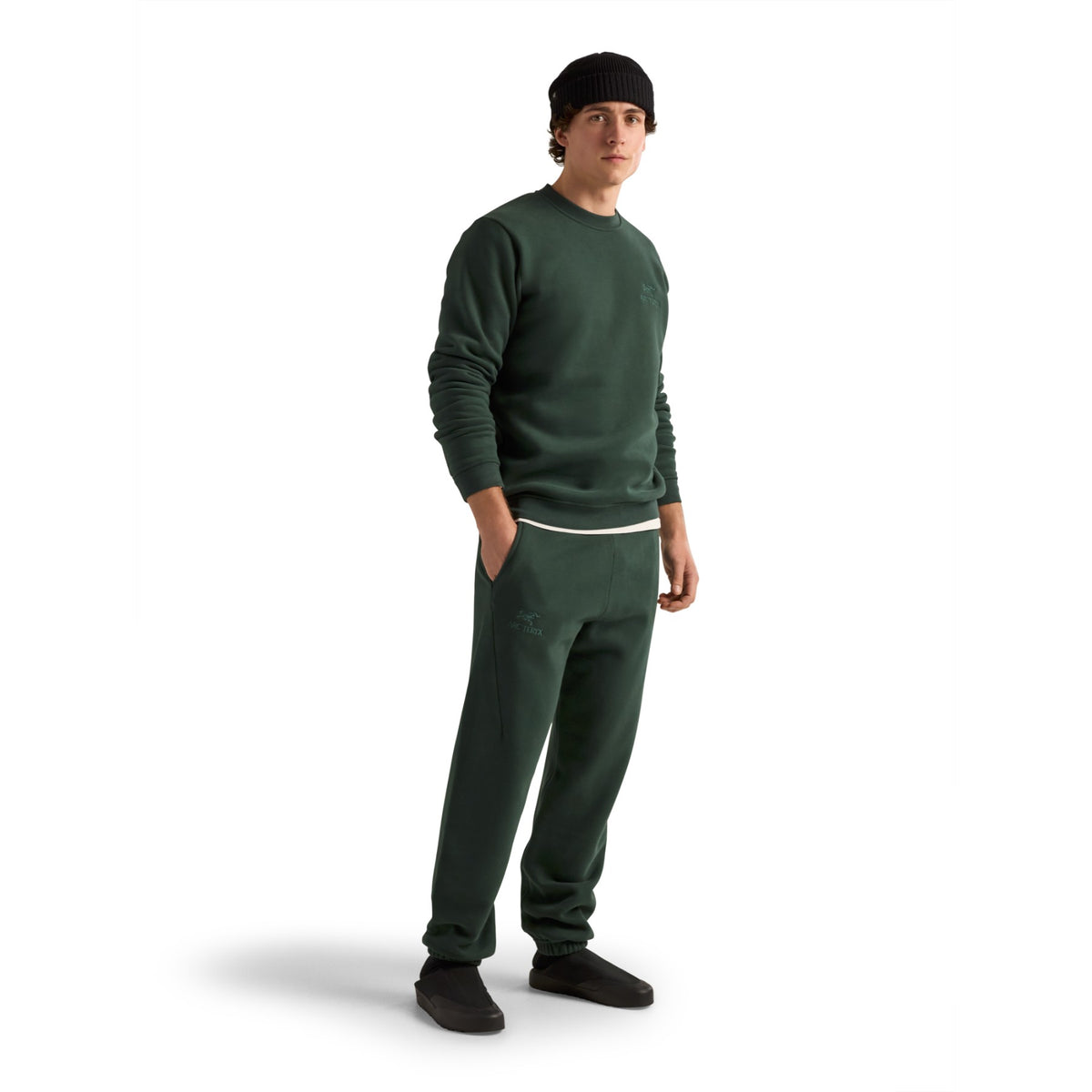 Arc'teryx Men's Emblem Fleece Crew Dark Jade - 53 Degrees North