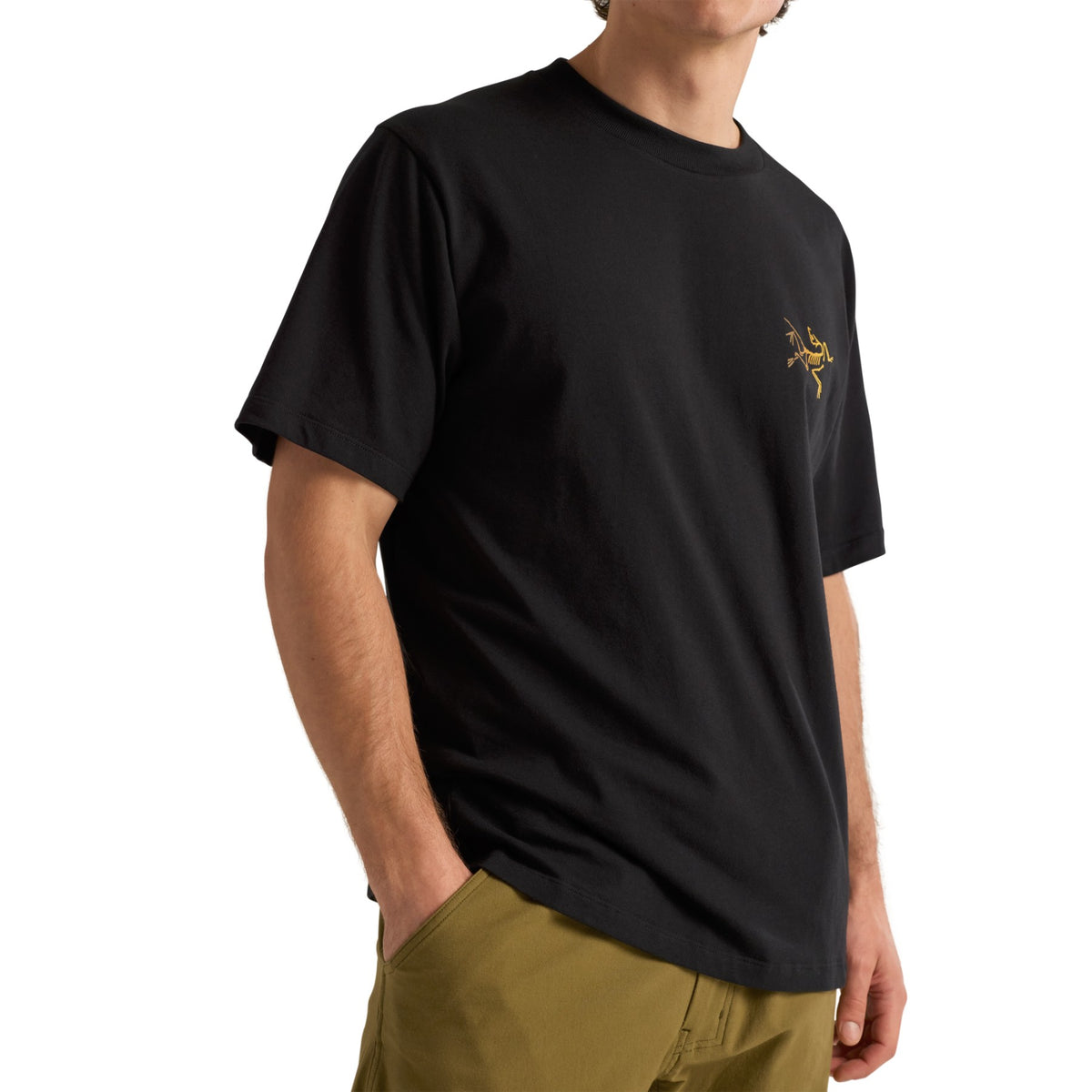 Arc'teryx Men's Kragg Cotton Logo Short Sleeve Tee 24K Black - 53 Degrees North