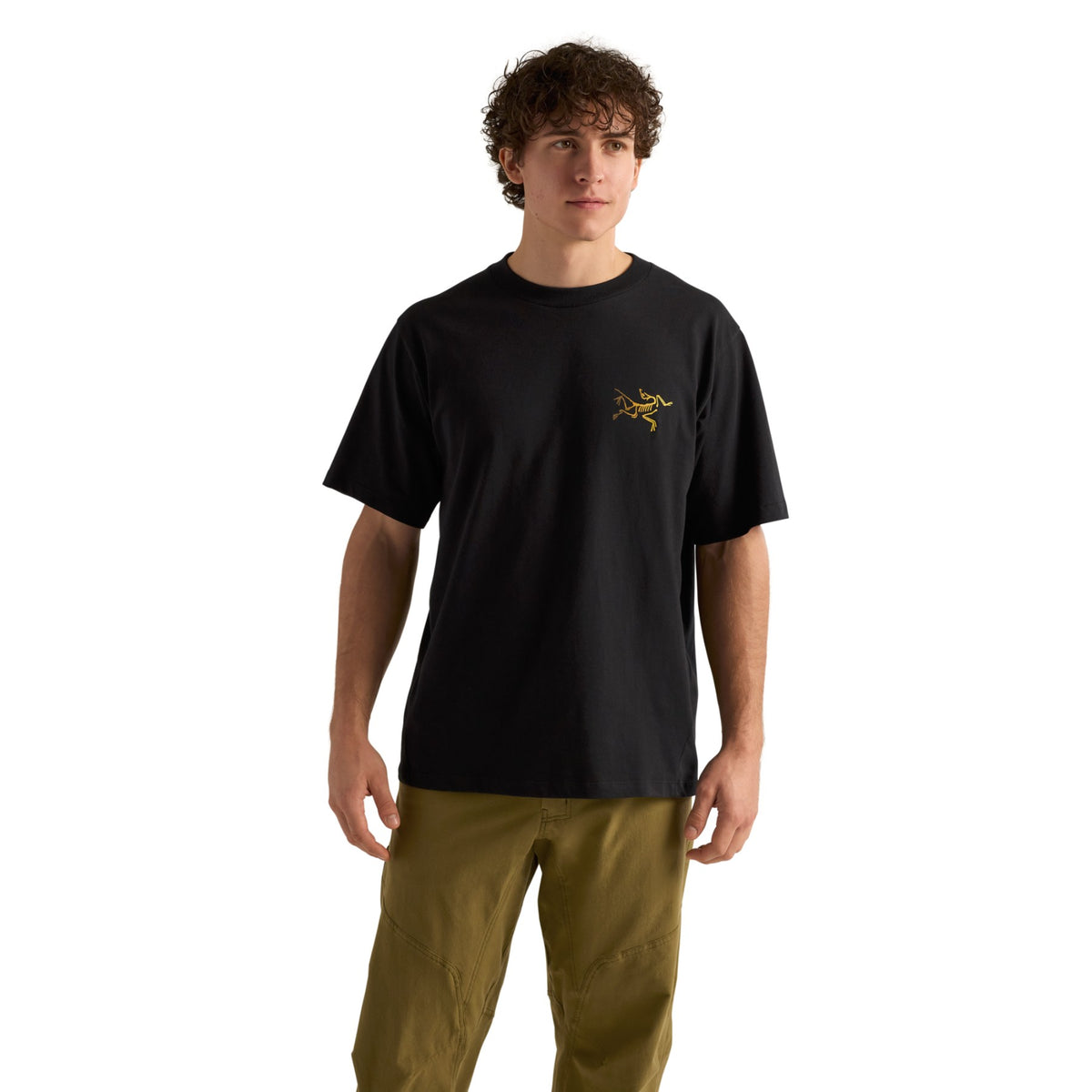 Arc'teryx Men's Kragg Cotton Logo Short Sleeve Tee 24K Black - 53 Degrees North