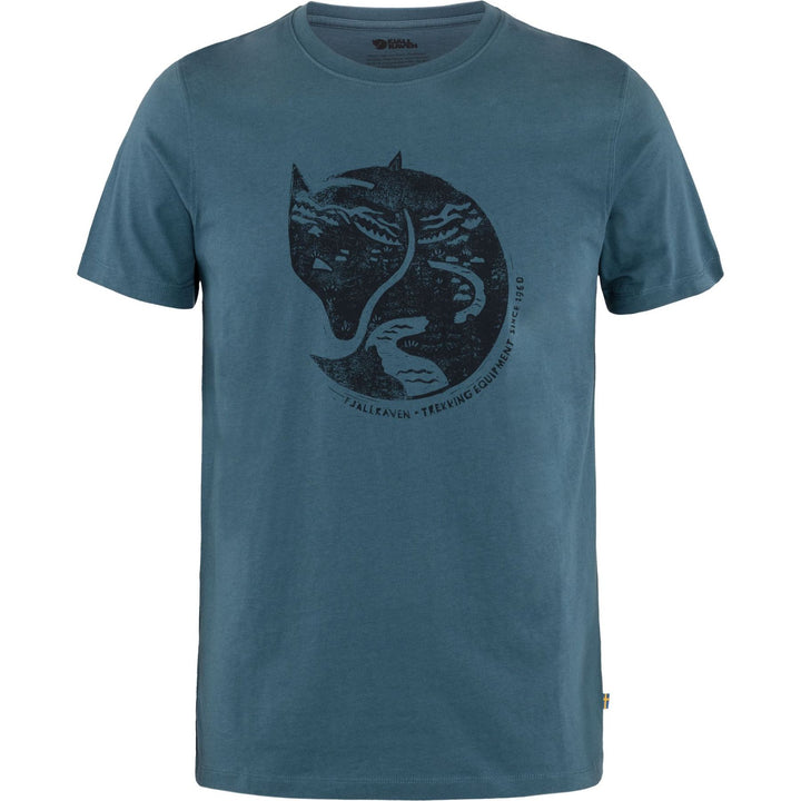 Fjällräven Men's Arctic Fox Short Sleeve Tee Shirt #color_indigo-blue
