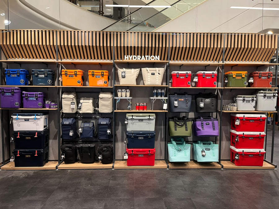 Cool boxes on display at 53 Degrees North Arnotts