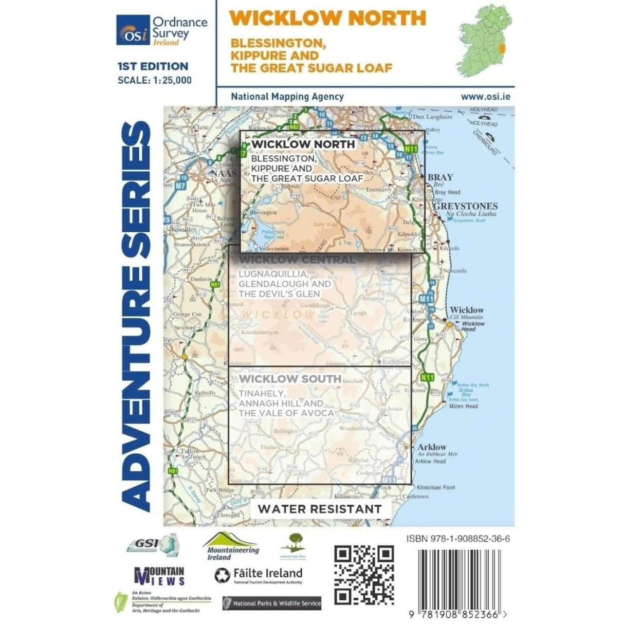 Ordnance Survey Adventure Series - Wicklow North Blessington Default Title #- 53 Degrees North 