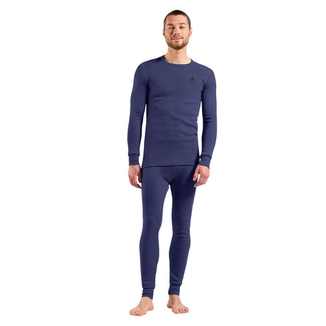Odlo Men's Active Warm Baselayer Crew Neck Baselayer Skipper Blue / Small-Skipper Blue / Medium-Skipper Blue / Large-Skipper Blue / X-Large-Skipper Blue / XX-Large #- 53 Degrees North 