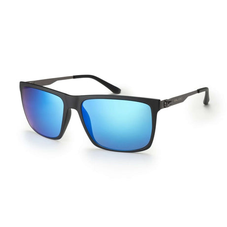 Bloc Cabana Blue Mirror Sunglasses Matt Black Gun Temple #- 53 Degrees North 