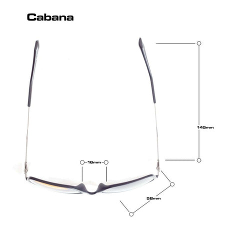 Bloc Cabana Blue Mirror Sunglasses Matt Black Gun Temple #- 53 Degrees North 