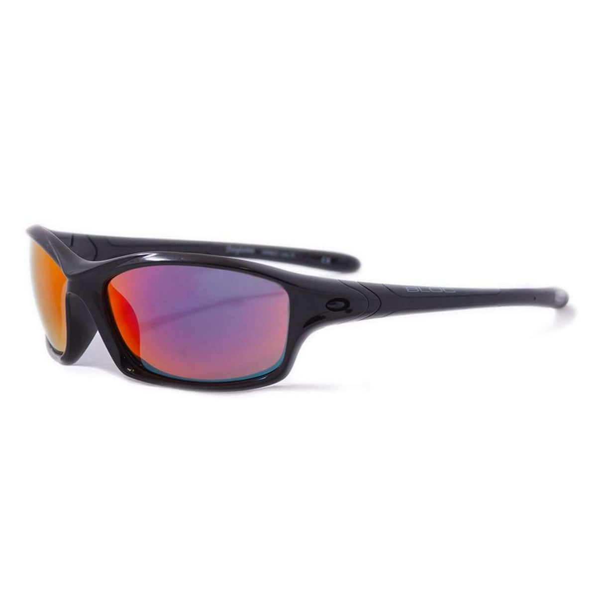 Bloc Daytona Red Mirror Sunglasses Shiny Black #- 53 Degrees North 