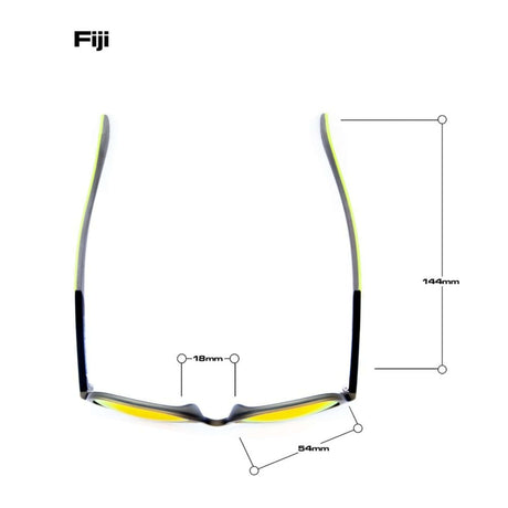 Bloc Fiji Red Mirror Sunglasses Crystal Green-Blue #- 53 Degrees North 