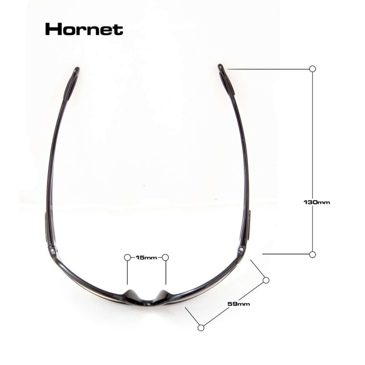 Bloc Hornet Polarised Grey Sunglasses Shiny Black #- 53 Degrees North 
