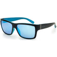 Bloc Riser Blue Mirror Sunglasses Matt Black With Blue #- 53 Degrees North 