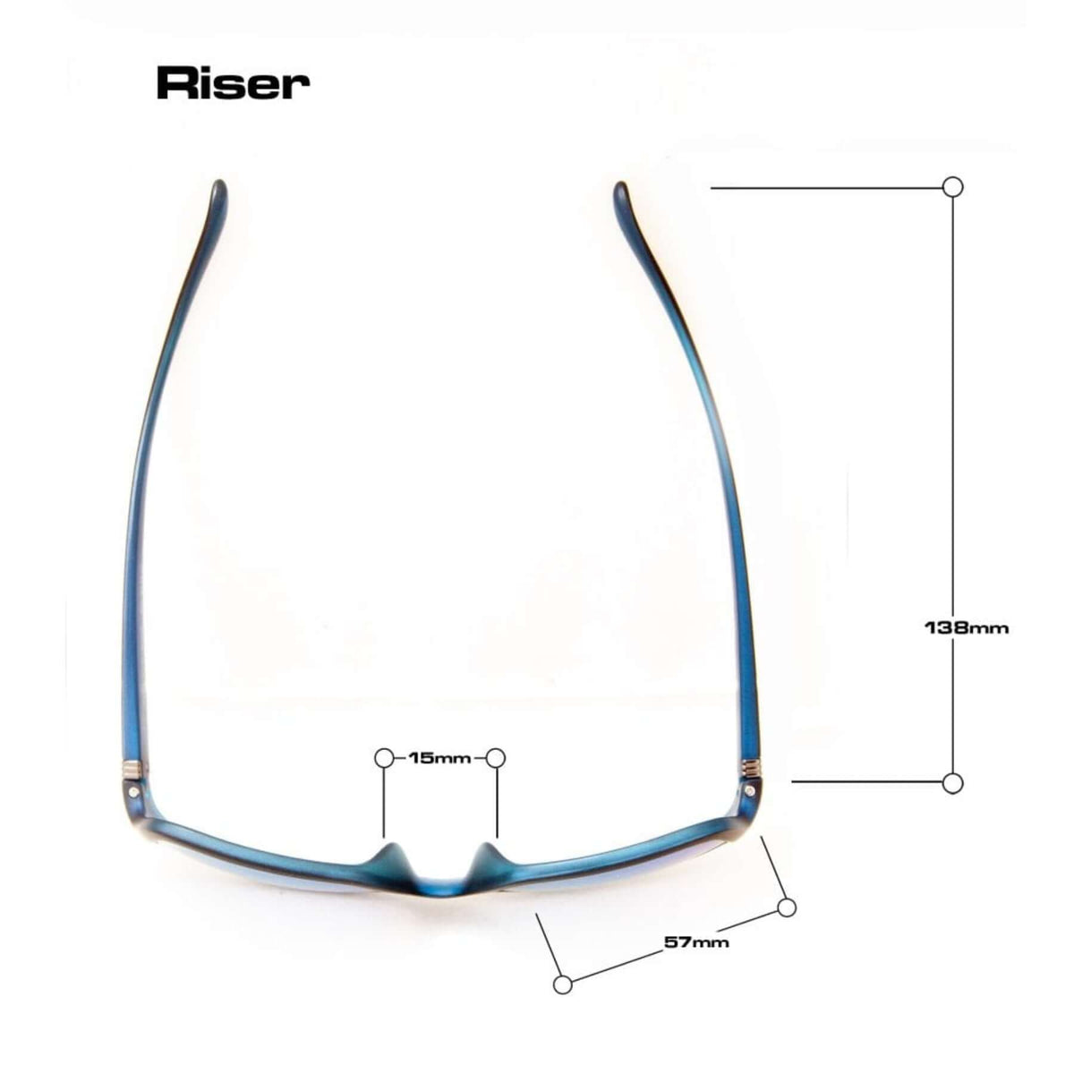 Bloc Riser Blue Mirror Sunglasses Matt Black With Blue #- 53 Degrees North 