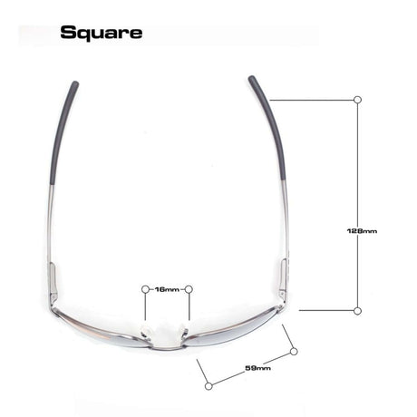 Bloc Square Polarised Grey Sunglasses Gun #- 53 Degrees North 