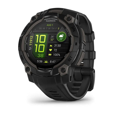 Garmin Instinct 3 - 45mm AMOLED Smartwatch Black-Neo Tropic #- 53 Degrees North 