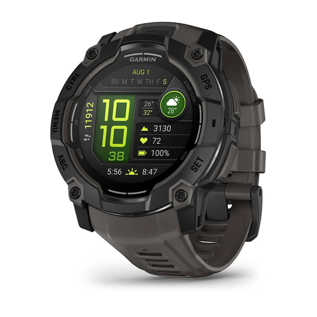 Garmin Instinct 3 - 50mm AMOLED Smartwatch Black-Neo Tropic #- 53 Degrees North 