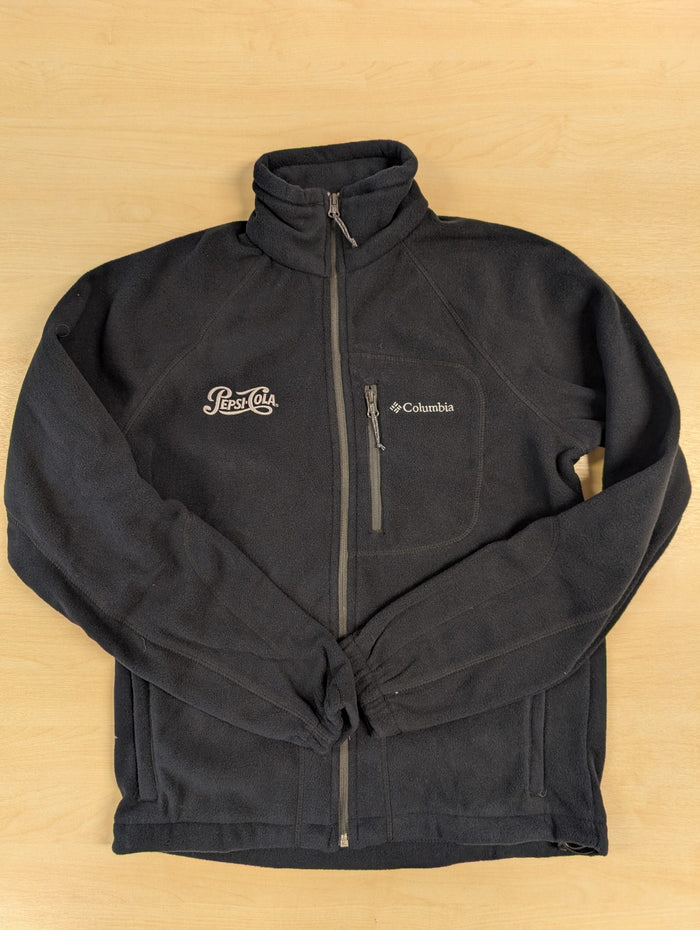 Company logo on a black Columbia fleece