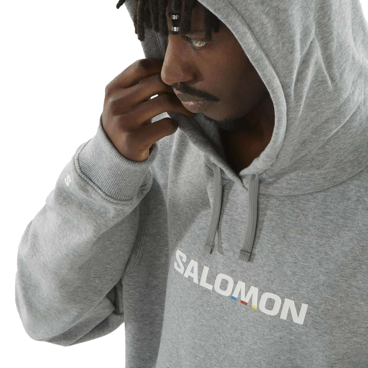 Salomon Men's Salomon Logo Performance Hoodie Heather Grey / Small-Heather Grey / Medium-Heather Grey / Large-Heather Grey / X-Large-Surf the Web / Small - 53 Degrees North 