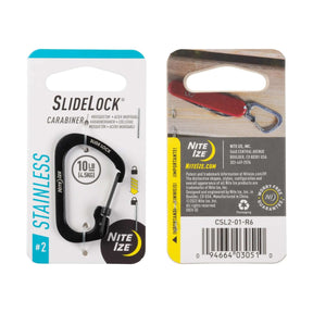 Nite Ize SlideLock Carabiner #2 Black #- 53 Degrees North 